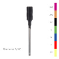 factory black carbide nail drill bits carbide tornado drill bit for powder remover nail supply-3/32"